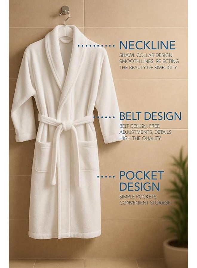 8-Piece Cotton 100 % Bathrobe Set for 8  - Ultra Soft & Absorbent - Elegant Wedding Gift Box - Image 5